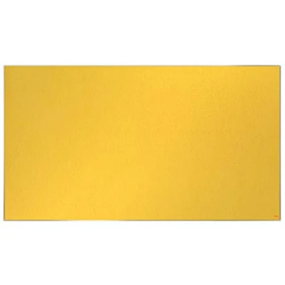 Abbildung von Nobo Filz Notiztafel, 1550 x 870 mm, Schlanker Zielrahmen, InvisaMount Montagesystem, Impression Pro, Gelb, 1915432