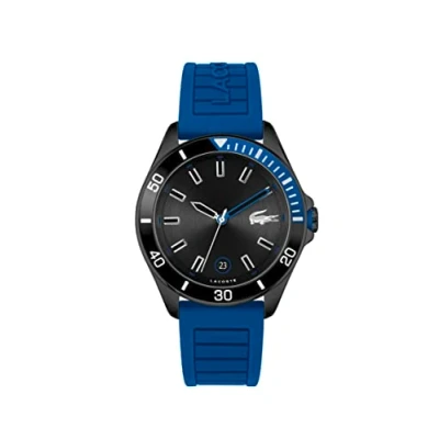 Abbildung von Lacoste Uhr schwarz blau, Herren, Größe: One Size, blau