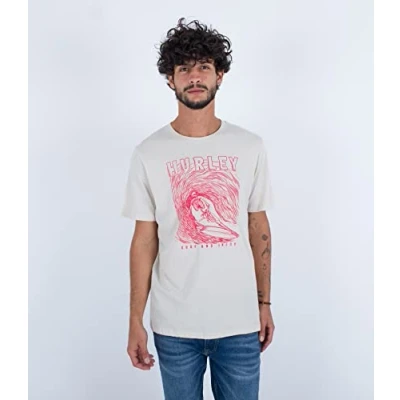 Abbildung von Hurley Herren Evd Surf Skelly S/S Tshirt, Knochenfarben, L