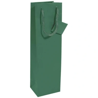 Abbildung von 5 x Sigel Geschenktasche Bottle opalgrün 100x350x80mm