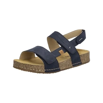 Abbildung von Josef Seibel Damen Sandaletten Hannah 02, Frauen Sandalen,Weite G (Normal),Strandschuhe,Sommersandalen,Klettverschluss,Ocean,38 EU