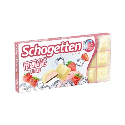 Abbildung von Schogetten Freeze Me Erdbeer Limited Edition Einfrieren und einkalt genießen 100 g Schokoladen Tafel