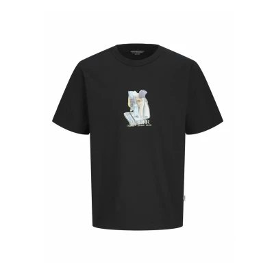 Abbildung von Jack &amp; Jones Jorbrooklyn Graphic TEE C.N Tshirt print, Herren, Größe: Large, Black