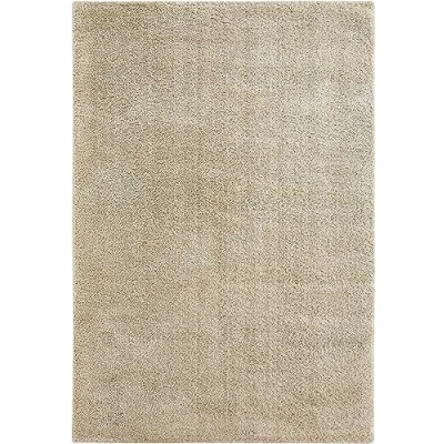 Abbildung von andiamo Teppich Chia hochwertiger Wohnzimmer oder Schlafzimmer mit 30mm Florhöhe einfarbiger Wohnzimmerteppich 120 x 170 cm beige