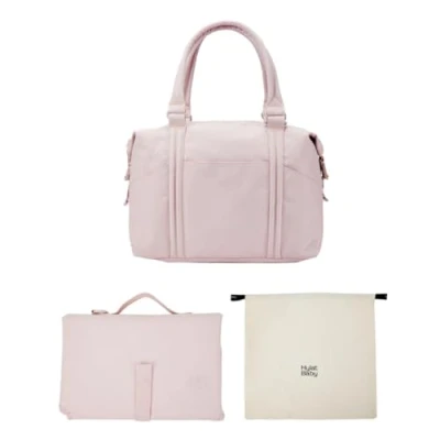 Abbildung von Hylat Baby Wickeltasche mit Wickelunterlage und Baumwolltasche moderne Tasche für Windeln Kindersachen ideal unterwegs