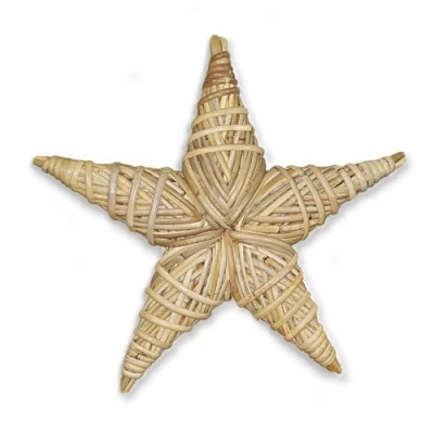 Abbildung von Loberon Weihnachtsbaumspitze Glan, Handgeflochten &amp; Traditionell, Nostalgischer Charakter, Christbaumschmuck, Weihnachtsdekoration, Weihnachten, Rattan, braun