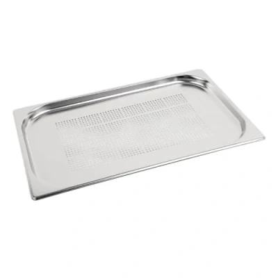 Abbildung von Vogue 12923 Gastronomiebehälter aus Edelstahl, Gastronorm 1/1, 20 mm tief, perforiert, silber