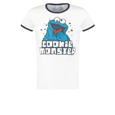 Abbildung von Logoshirt Cookie Monster Tshirt print, Herren, Größe: Large, Weiß