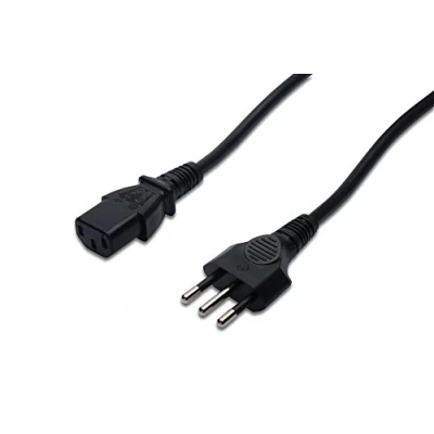 Abbildung von DIGITUS Netz Anschlusskabel 1.8 m CEI 23 50 auf C13 Stecker / Buchse H05VV F3G 0.75 mm²