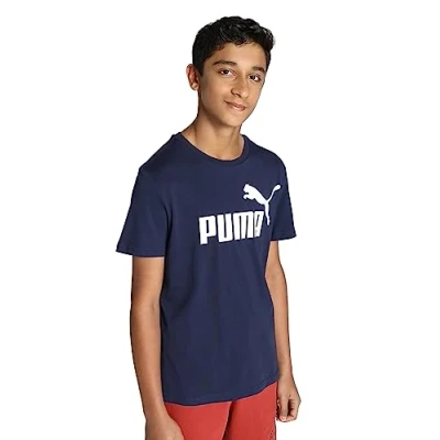 Abbildung von Puma LOGO TEE Unisex Tshirt print für Kinder, Größe: 104, Peacoat