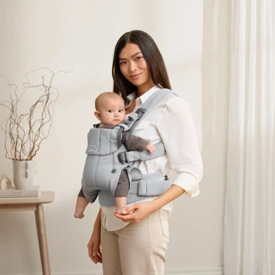 Abbildung von BabyBjörn Harmony Babytrage Gewebt, Light Grey Melange