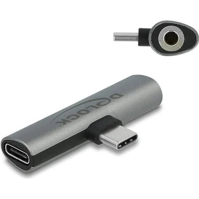 Abbildung von DeLOCK 64186, USB Typ C, Type C + 3.5mm, Weiblich, Männlich, Gerade, Gerade