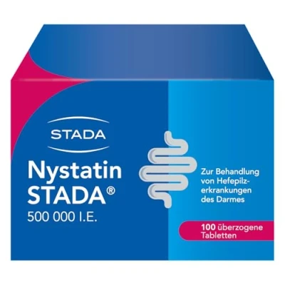 Abbildung von Nystatin STADA 500.000 I.E. überzogene Tabletten bei Pilzerkrankungen 100 St