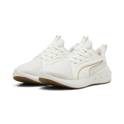 Abbildung von Puma Softride Carson Laufschuh Neutral, Damen, Größe: 43, Warm white/gold Schuhe