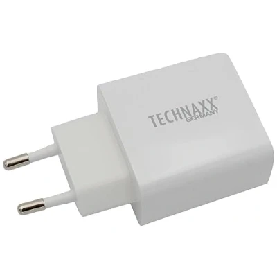 Abbildung von Technaxx 20W USB C Schnellladegerät TX 196 für Handy &amp; Geräte Netzteil Netzstecker mit Ladekabel 1xUSB Schnell Ladegerät, Intelligente Ladeüberwachung, GS geprüft, 3 mal schneller als üblich