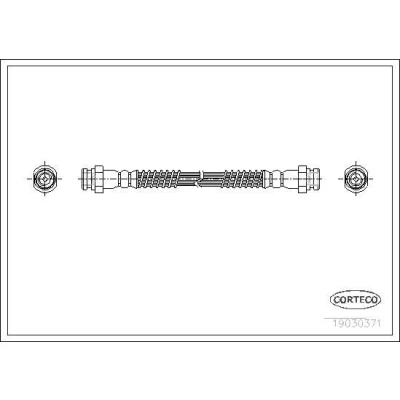 Abbildung von CORTECO 19030371 Bremsschläuche vorne und hinten 298 MITSUBISHI: 3000GT Coupe, LANCER 3, COLT 3