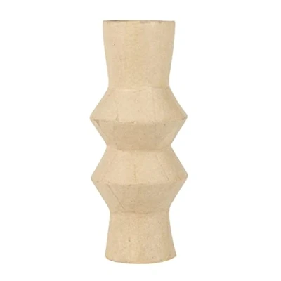Abbildung von Décopatch HD070C Vase twisty aus Pappmaché, 10cm, für Wohndeko, einfach zum Verzieren, Kartonbraun, 1 Stück