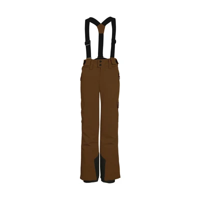 Abbildung von killtec Jungen Skihose/Funktionshose mit Latz, Schneefang und Kantenschutz KSW 128 BYS SKI PNTS, braun, 140, 39669 000
