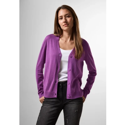 Abbildung von Cecil Feinstrick Strickjacke, Damen, Größe: XXL, Lila