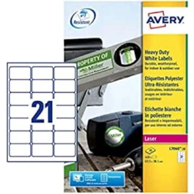 Abbildung von Avery Strapazierfähige Etiketten für Laserdrucker