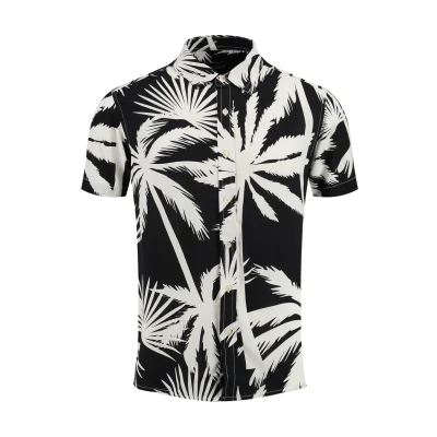 Abbildung von Key Largo MSH Palms Patterned Hemd, Herren, Größe: XL, Black