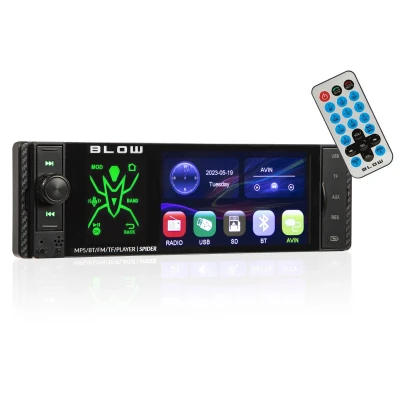 Abbildung von BLOW SPIDER 78 337# Autoradio LCD 12 MP3, WMA, WAV, OGG, APE, AAC, FLAC mit Fernbedienung, Montagewerkzeug