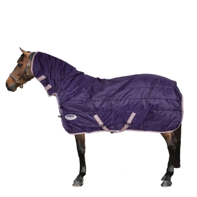 Abbildung von Weatherbeeta Combo Neck Medium Lite Stable Rug Comfitec 210D Channel Quilt 50g Navy/Silver/Red 160/215