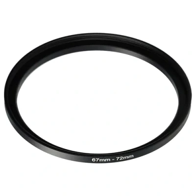 Abbildung von vhbw Step Up Ring Adapter von 67 mm auf 72 für Kamera Objektiv Filteradapter, Metall, Schwarz