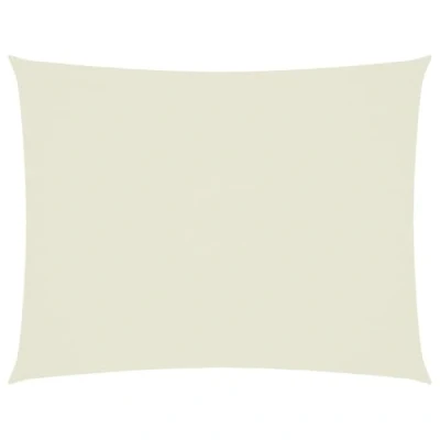 Abbildung von vidaXL Sonnensegel Wasserfest Sonnenschutz Windschutz Sonnendach UV Schutz Garten Terrasse Balkon Oxford Gewebe Rechteckig 6x8m Creme