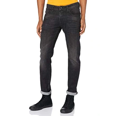 Abbildung von TOM TAILOR Denim Herren Slim Piers Soft Stretch Jeans 1020743, 10264 Dark Stone Black Denim, 31W / 32L