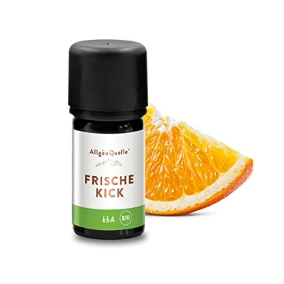 Abbildung von Allgäuquelle Duftöl FRISCHE KICK Duftmischung, 5ml, BIO ätherische Öle (1 x 5ml), aus Lemongrass, Orange und Bergamotte
