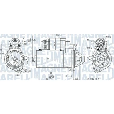 Abbildung von LTD 1202148 Anlasser 12V 2kW 10 OPEL: Zafira A, Astra G CC, Vectra C Caravan, SAAB: 9 5 Limousine, Kombi
