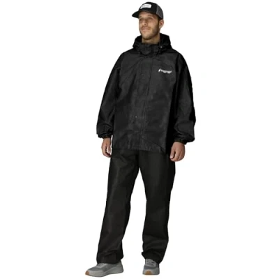 Abbildung von frogg toggs Herren Classic Pro Action Regenjacke, wasserdicht, atmungsaktiv, schwarz, X Large