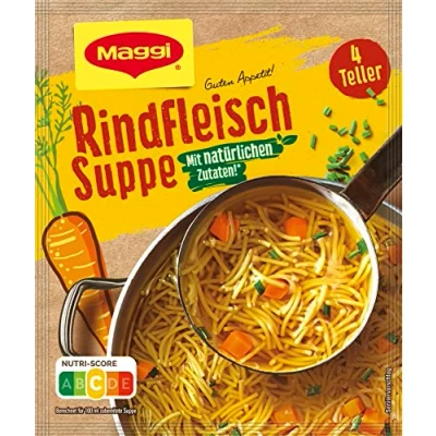 Abbildung von Maggi Guten Appetit, Rindfleisch Suppe, 85g Beutel, ergibt 4 Teller, 1er Pack (1 x 85g)