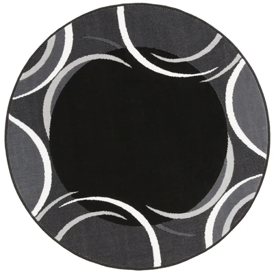 Abbildung von my home Teppich &quot;Noah&quot;, rund, mit Bordüre, Kurzflor, verspieltes Design, pflegeleicht, elegant