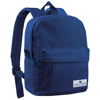 Abbildung von Tinyloaders Kinderrucksack Kord Cord Unisex Kinder Rucksack Backpack Freizeitrucksack Daypack Freizeit Jungen Mädchen Boy Girl Kindergarten Schule, Schwarz