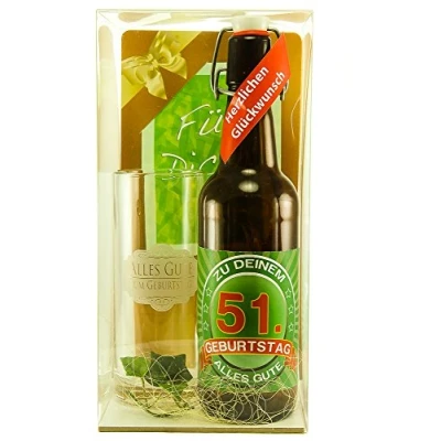 Abbildung von Bier Geschenk Geschenkset 51. Geburtstag