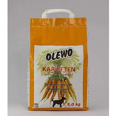 Abbildung von Olewo Hund Karotten Pellets 5 kg Beifutter für alle Rassen Naturprodukt Barf