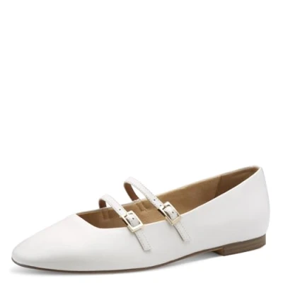 Abbildung von Tamaris Riemchenballerina, Damen, Größe: 41, White Schuhe