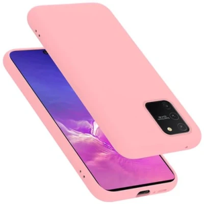 Abbildung von Cadorabo Hülle kompatibel mit Samsung Galaxy A91 / S10 LITE M80s Handyhülle für Case aus flüssigem Silikon stoßfeste dünne TPU Schutzhülle Liquid PINK