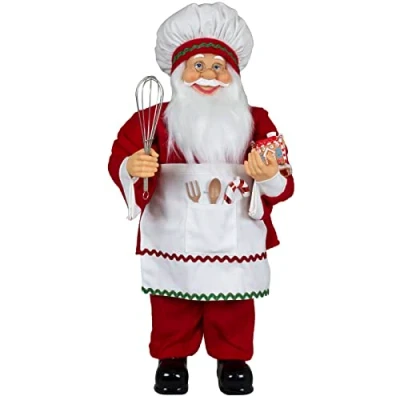Abbildung von Christmas Paradise Stehender Weihnachtsmann Johann Konditor Rot Weiß Deko Figur Nikolaus (60cm)