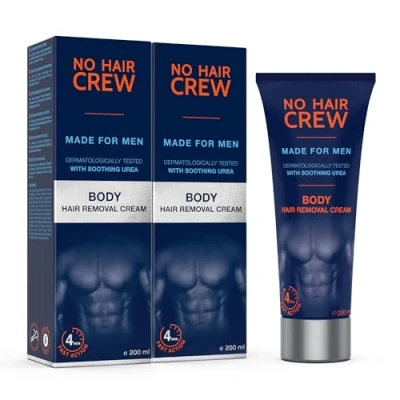 Abbildung von NO HAIR CREW 2 x 200 ml Enthaarungscreme für den Körper gründliche und sanfte Heerentfernung Männer (Set ml)