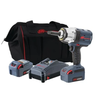 Abbildung von Ingersoll Rand 1/2&quot; Antrieb Leistungsstarker Schlagschrauber W7252 im praktischen Koffer, Profi Akkuschrauber mit 2&quot; Amboss &amp; 20 V Set 2 Akkus, 5 AH und Ladegerät Werkzeugkoffer