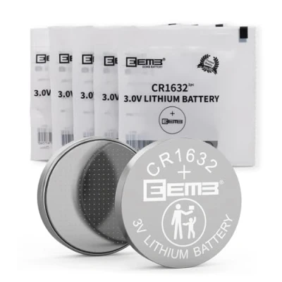 Abbildung von 5 STÜCKE EEMB CR1632 Li MnO2 Nicht wiederaufladbare Lithiumbatterie 3V Knopfzellenbatterie Vertrauenswürdige Qualität 120mAh UL zertifizierte Einwegbatterie, Batterie Aufladen