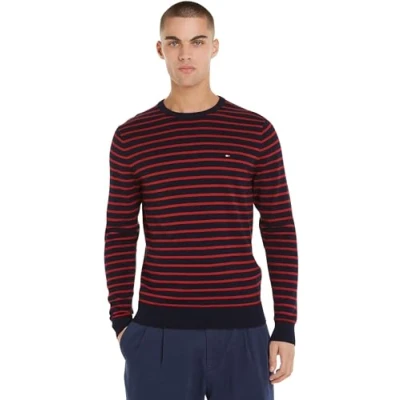Abbildung von Tommy Hilfiger Essential CREW NECK Strickpullover, Herren, Größe: 3XL, Desert sky/dark magma