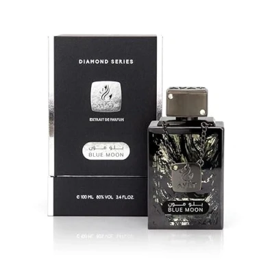 Abbildung von Ayat Perfumes Eau de Parfum Diamond Series 100 ml Parfüm Herren Duft Dubai Hergestellt in den Vereinigten Arabischen Emiraten Ein Sinnlicher Orientalischer (Blue Moon)