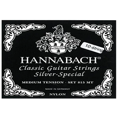 Abbildung von Hannabach 652619 Klassikgitarrensaiten Serie 815 für 8/10 saitige Gitarren / Medium Tension Silver Special H/B9