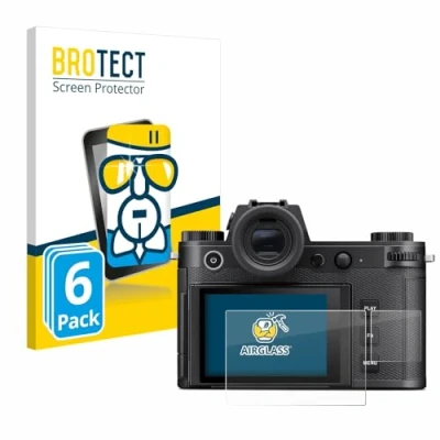 Abbildung von BROTECT Schutzglas für Leica SL3 (Display + Schulterdisplay) (6 Stück) Schutzfolie Panzer Folie Glas [Extrem Kratzfest 9H, Anti Fingerprint,