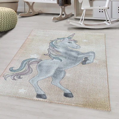 Abbildung von Ayyildiz Teppiche Kinderteppich &quot;FUNNY 2102&quot;, rechteckig, Kinder Einhorn Motivteppich