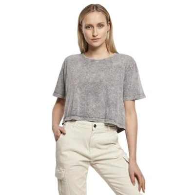 Abbildung von Build Your Brand T Shirt Ladies&#039; Acid Washed Cropped Tee